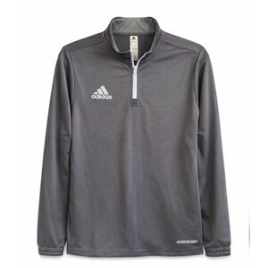 Adidas Kids Entrada 22 Training‎ Top Grey Quarter Zip Pullover H57549 Size L 14Y